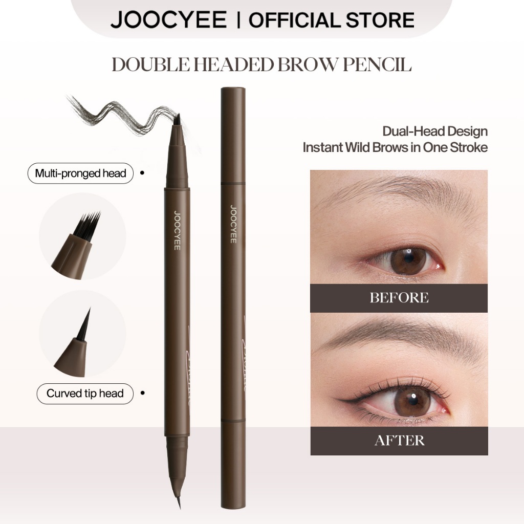 Joocyee ดินสอเขียนคิ้วสองหัวแบบ Dual-Head Design Wild Natural Eyebrows Smooth Long-Lasting