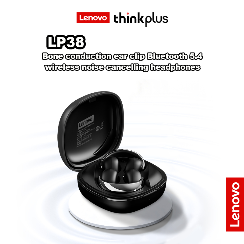 Lenovo LP38 หูฟังบลูทู ธ HD พูดคุยสมาร์ทสัมผัสการทำงานหูฟังกันน้ำบลูทูธ 5.4 thinkplus black pink