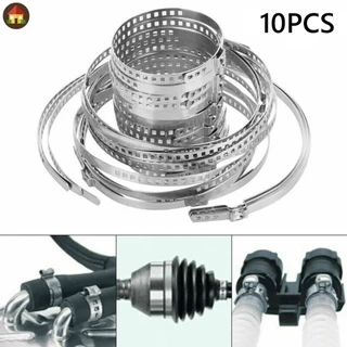 10/20/30/50 ชิ้นปรับ CV Boot Joint Clamp สแตนเลส 2 ขนาด Universal Drive Shaft CV Boot Crimp Clamp คลิปหนีบสแตนเลส สําหรับชุดบูตข ้ อต ่ อเพลาขับ ที่หนีบรองเท้า