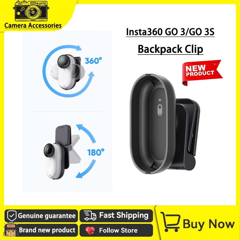 ต้นฉบับใหม่ insta360 GO 3S กระเป๋าเป้สะพายหลังคลิป GO 3 กล้องกีฬา 360 องศาหมุนคลิปกล้องสําหรับ insta360 GO 3/GO 3S อุปกรณ์เสริมสําหรับกล้อง