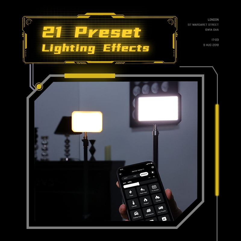 Photoolex Matrix-07RGB 36W ไฟถ่ายภาพสีเต็มรูปแบบกลางแจ้งแบบชาร์จไฟได้พร้อมแหล่งจ่ายไฟคู่