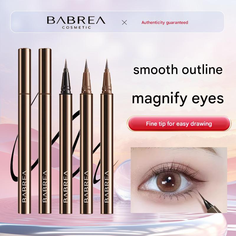 Babrea liquid eyeliner pen ปากกาเจลแห้งเร็วไม่เลอะง่ายปากกาอายไลเนอร์หัวละเอียด