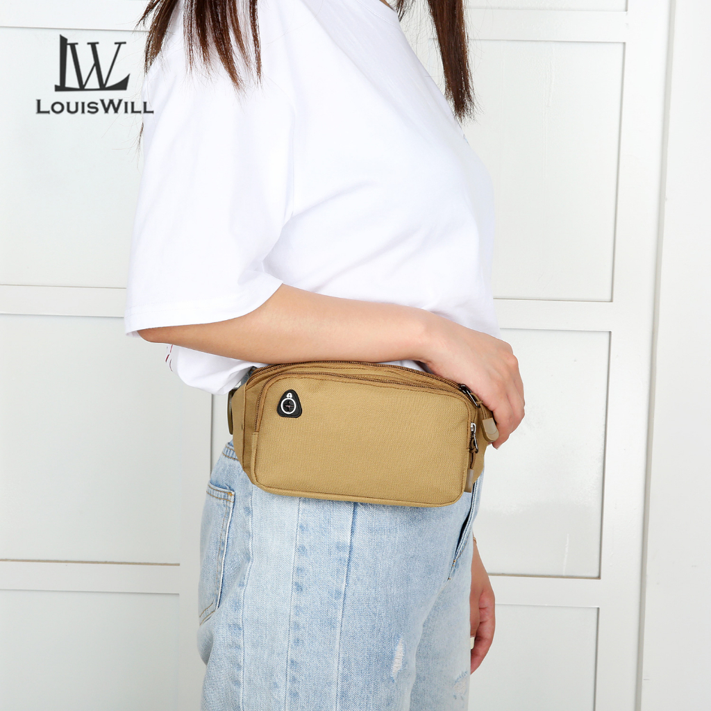 Louiswill กีฬาเอวกระเป๋าผู้ชายs เข็มขัดเอวกระเป๋า Unisex Cross Body กระเป๋ากระเป๋าหน้าอกปรับวิ่งกระเป๋าผู้หญิงกันน้ํา Crossbody กระเป๋าเงินโทรศัพท์เอว F