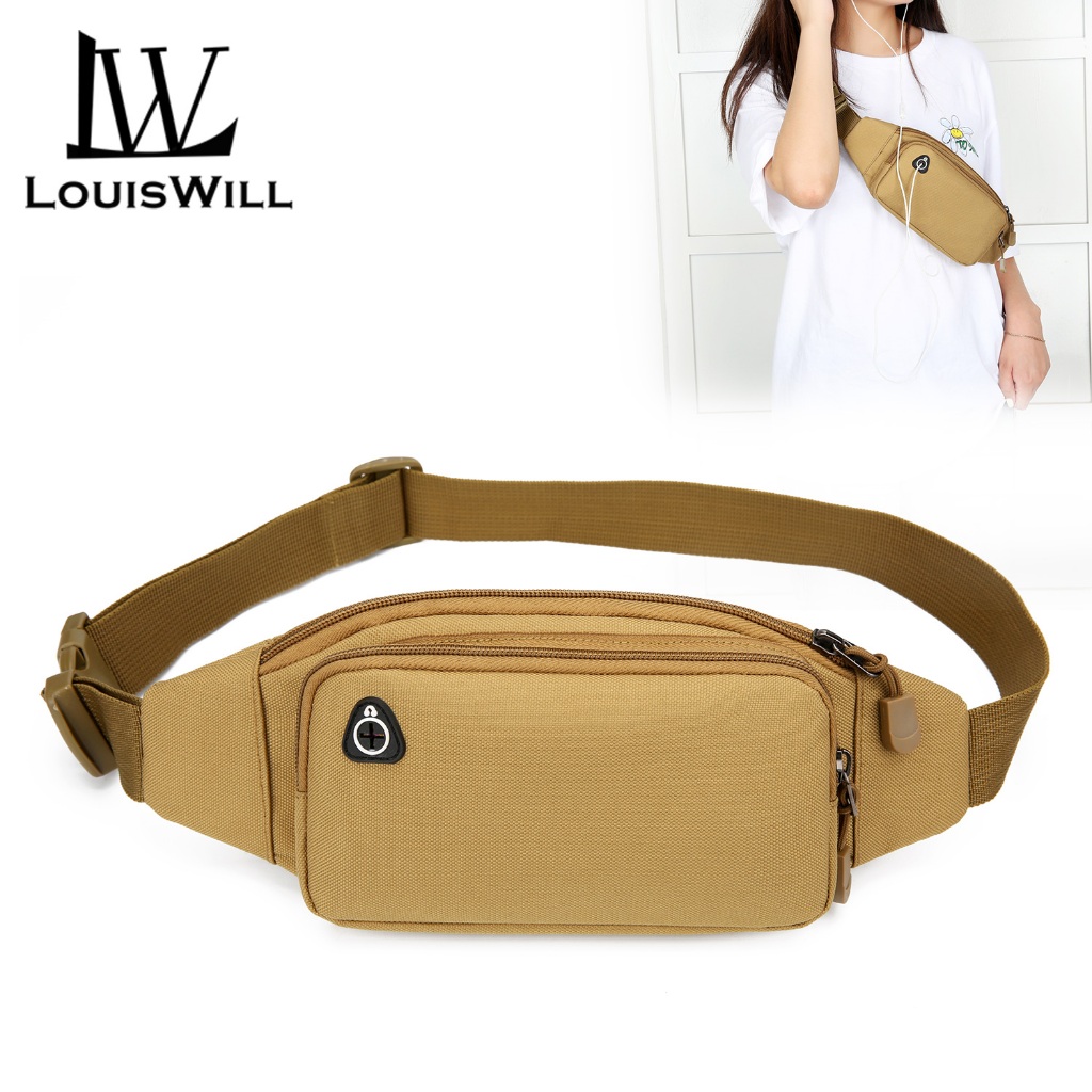 Louiswill กีฬาเอวกระเป๋าผู้ชายs เข็มขัดเอวกระเป๋า Unisex Cross Body กระเป๋ากระเป๋าหน้าอกปรับวิ่งกระเป๋าผู้หญิงกันน้ํา Crossbody กระเป๋าเงินโทรศัพท์เอว F