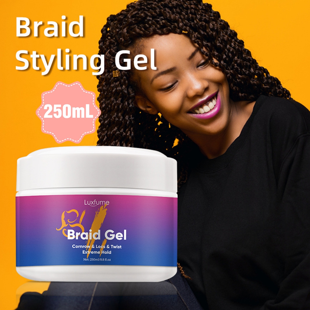 250ml Hair Finishing Braiding Gel Long Lasting Strong Anti-frizz Waxes Smooth Greasy Hairs Hold จัดแต่งทรงผม Frizziy Non Hair