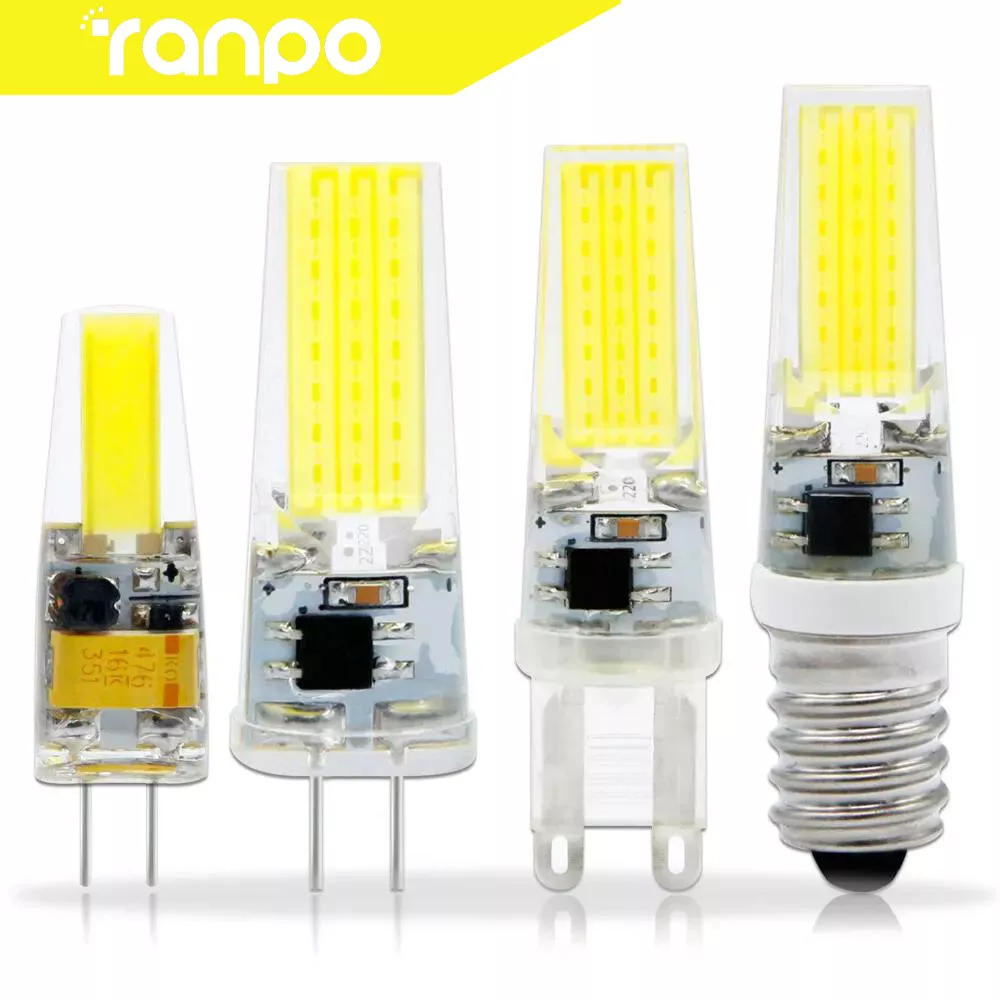 หรี่แสงได้ G4 G9 E14 COB หลอดไฟ LED 6W 9W 220V โคมไฟเปลี่ยน Mini หลอดฮาโลเจนสําหรับ Home