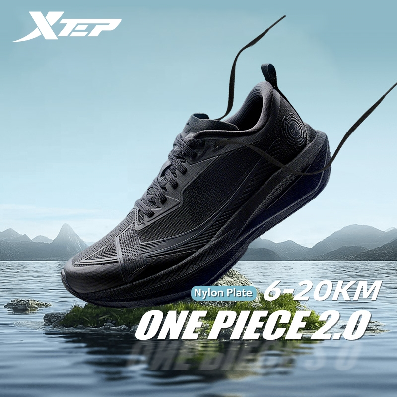 【xtep】One Piece 2.0 | รองเท้าวิ่ง 3D การพิมพ์ Rebound กีฬารองเท้าสวมใส่ Amortization สําหรับผู้ชายผู