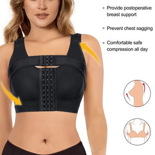 【agilemind.th】ผู้หญิงด้านหน้าเต้านมสนับสนุน Push Up Bra การบีบอัด Body Shaper ปรับตะขอ Breast Control Shaperwear
