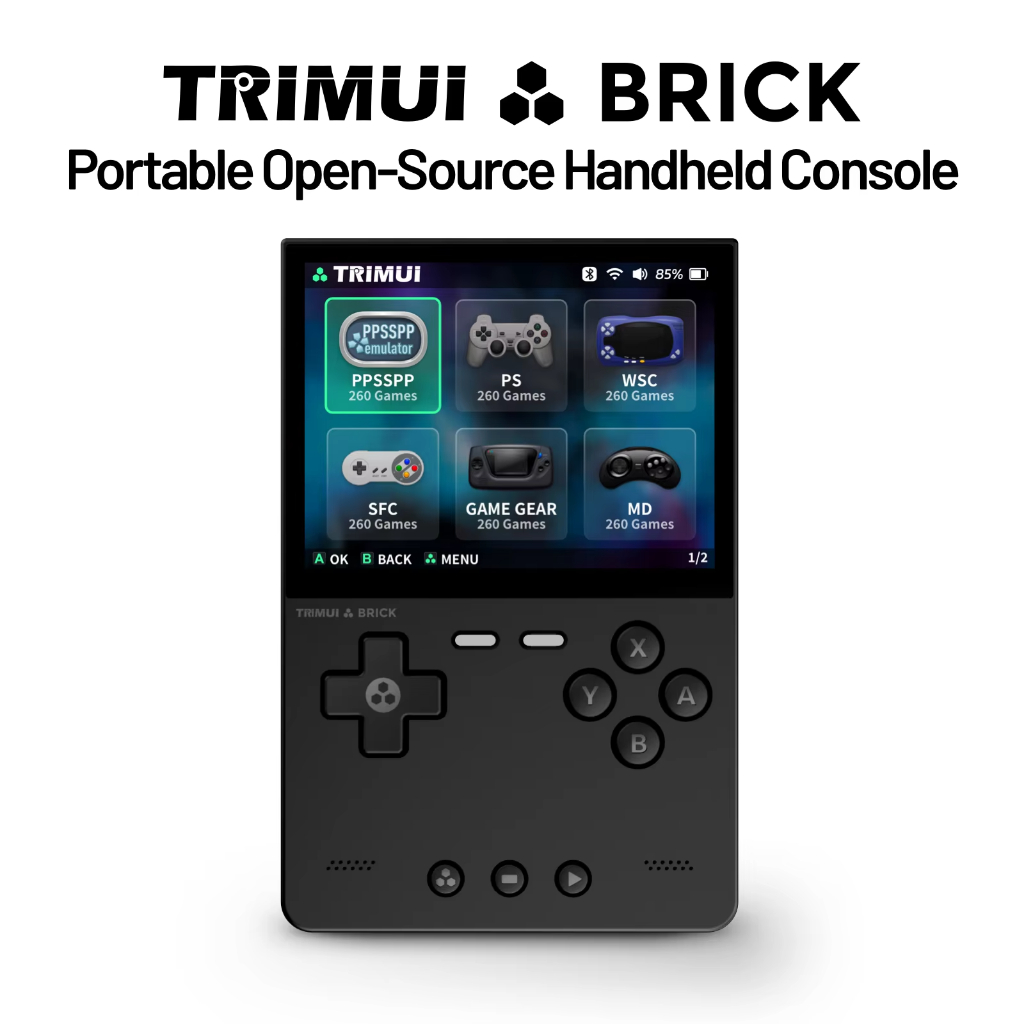 TRIMUI BRICK คอนโซลเกมมือถือ Retro เครื่องเล่นวิดีโอเปิดแหล่ง Boy
