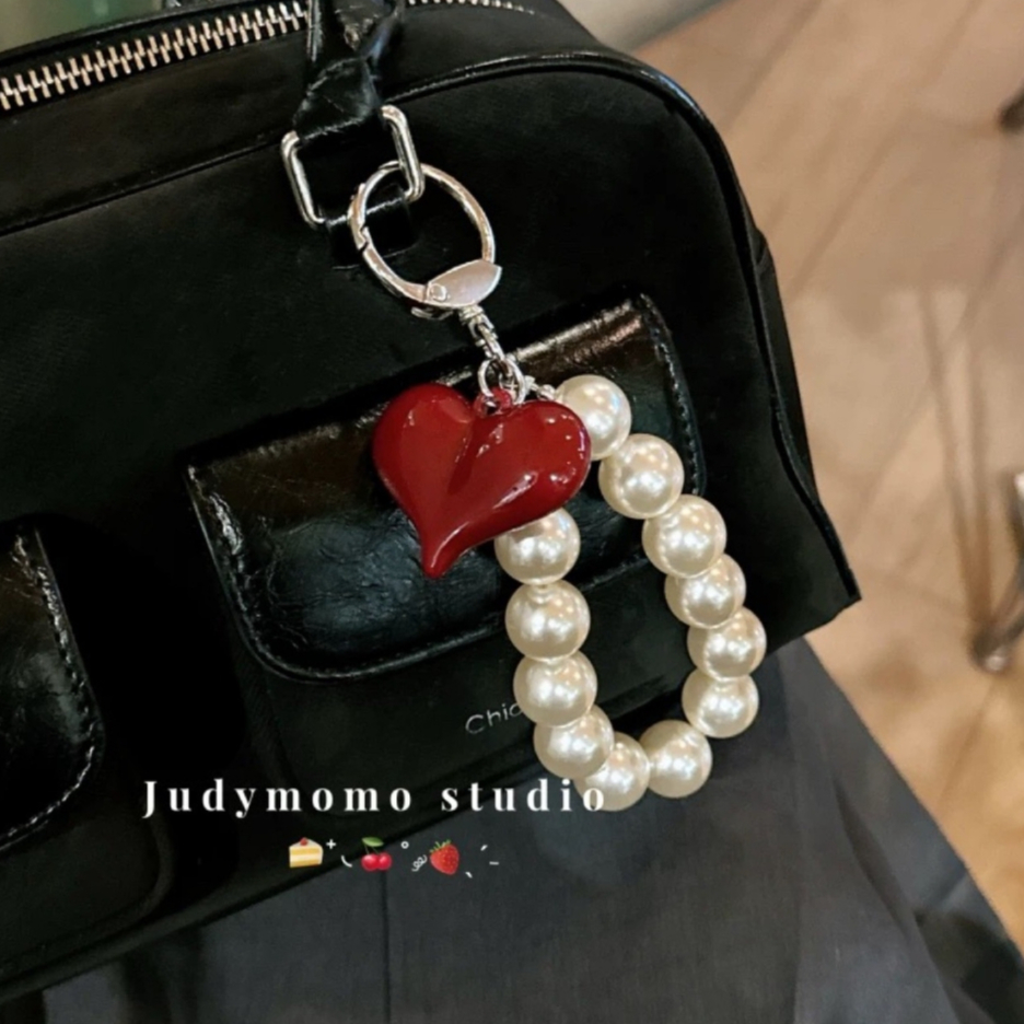 Seagloca ไข่มุกหอมขนาดเล็ก Candy Bow Key Chain จี้กระเป๋าถือตกแต่งจี้กระเป๋าเป้สะพายหลังจี้ของขวัญ 45
