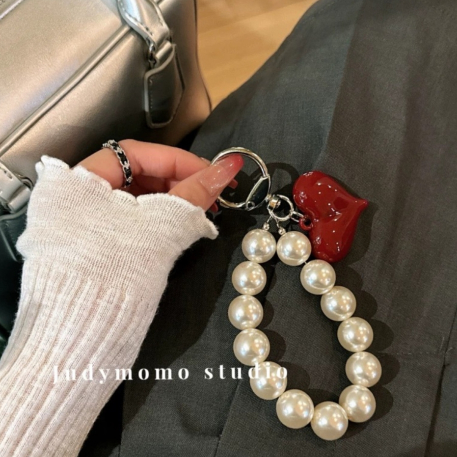 Seagloca ไข่มุกหอมขนาดเล็ก Candy Bow Key Chain จี้กระเป๋าถือตกแต่งจี้กระเป๋าเป้สะพายหลังจี้ของขวัญ 45