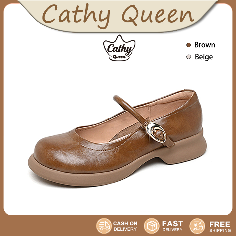 Cathy Queen รองเท้าแตะแมรี่เจน ส้นสูงแฟชั่น ดีไซน์หรูหรา เหมาะสำหรับงานแต่งงานและโอกาสพิเศษ สินค้า