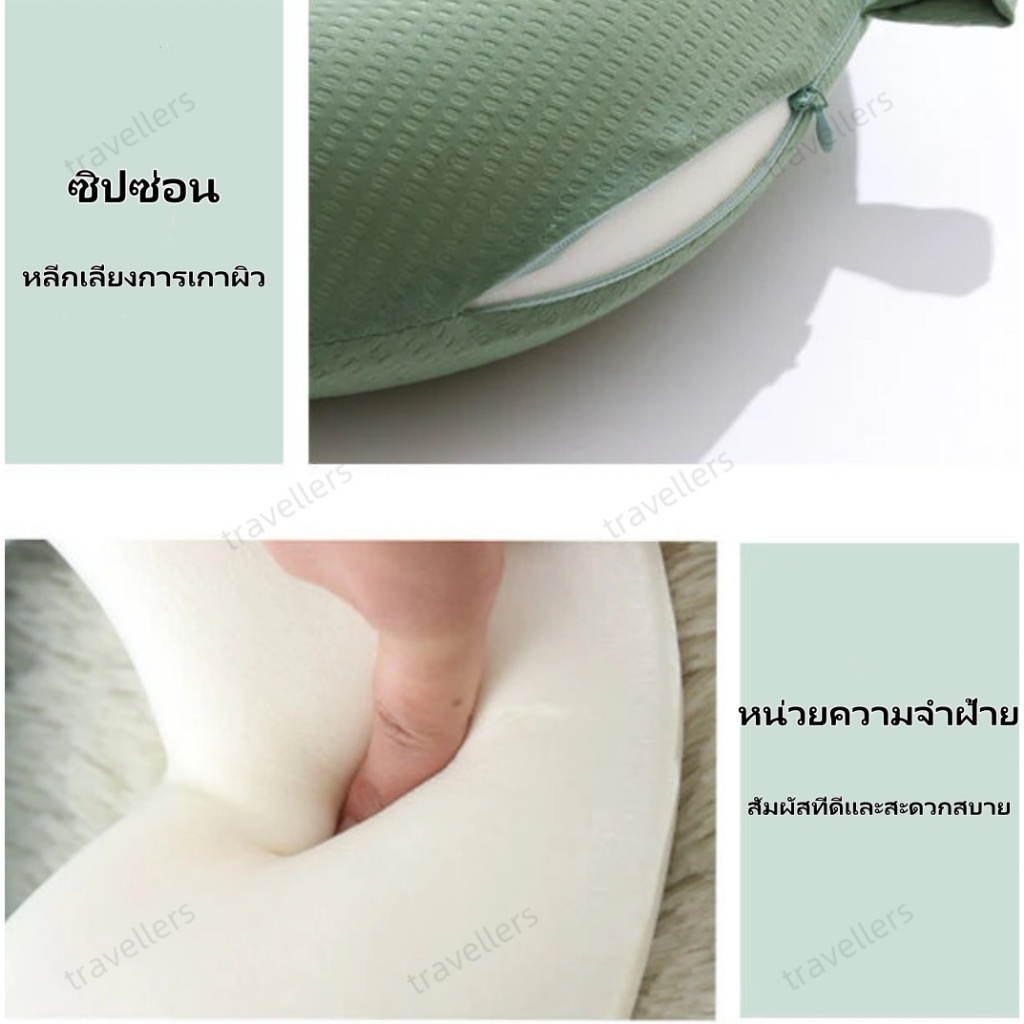 【จัดส่งจากกรุงเทพฯ】หน่วยความจำฟองน้ำ U หมอน สะดวกสบายและระบายอากาศ สิ่งจำเป็นสำหรับการเดินทาง