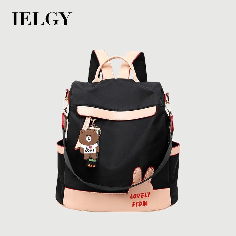 IELGY กระเป๋าเป้สะพายหลังผู้หญิงทุกการแข่งขันผ้า อ็อกซ์ฟอร์ด ผ้าใบเดินทางกระเป๋าเป้สะพายหลังขนาดเล็ก