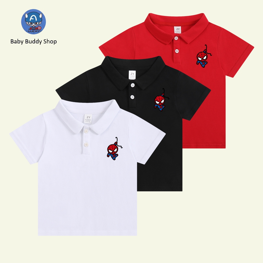 เสื้อโปโลเด็กผู้ชาย ผ้าฝ้าย 100% แขนสั้น ลาย Paw Patrol ระบายอากาศดี สวมใส่สบาย 5 สี พร้อมส่ง ส่งฟรี