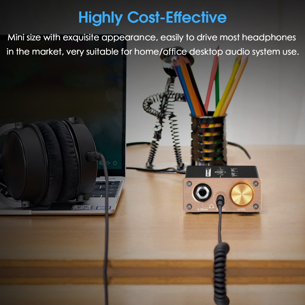 Douk เครื่องขยายเสียงสเตอริโอ U3 Mini Pure Class A HiFi สําหรับหูฟัง HD580 HD600 HD650