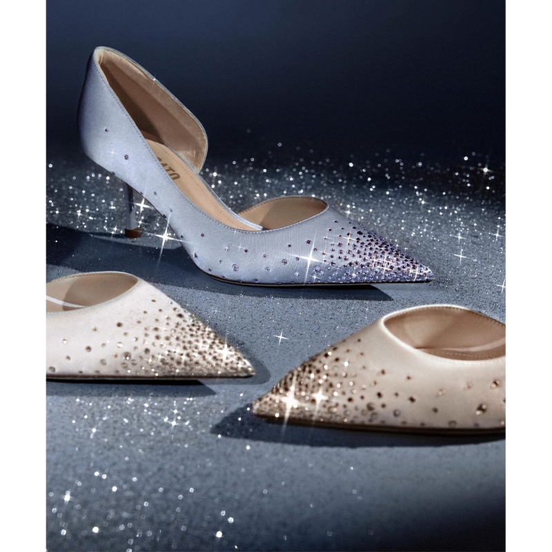 Staccato Women's Stiletto Court Shoes รองเท้าคัทชู 3"รองเท้าส้นเข็ม หัวแหลม รองเท้าแต่งงาน ED398