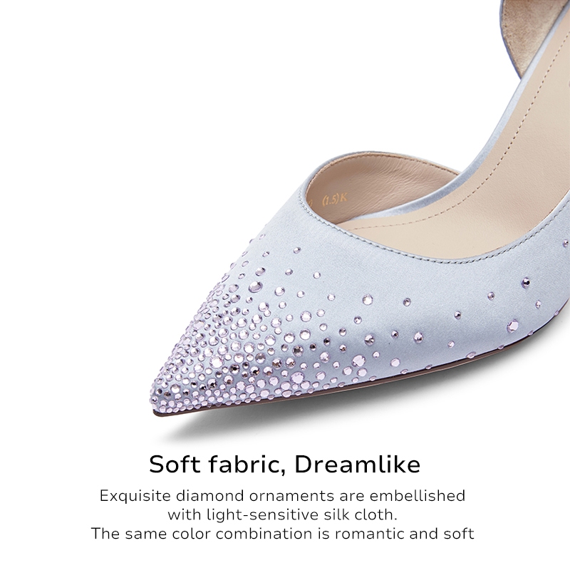 Staccato Women's Stiletto Court Shoes รองเท้าคัทชู 3"รองเท้าส้นเข็ม หัวแหลม รองเท้าแต่งงาน ED398