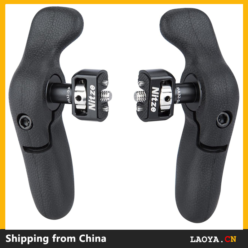 Nitze PA32D Side Handle Kit with 1/4" Screw and Detachable Locating Pins, 360° Adjustable Left and Right Side Handles for Smartphone/iMonitor/Camera Cages