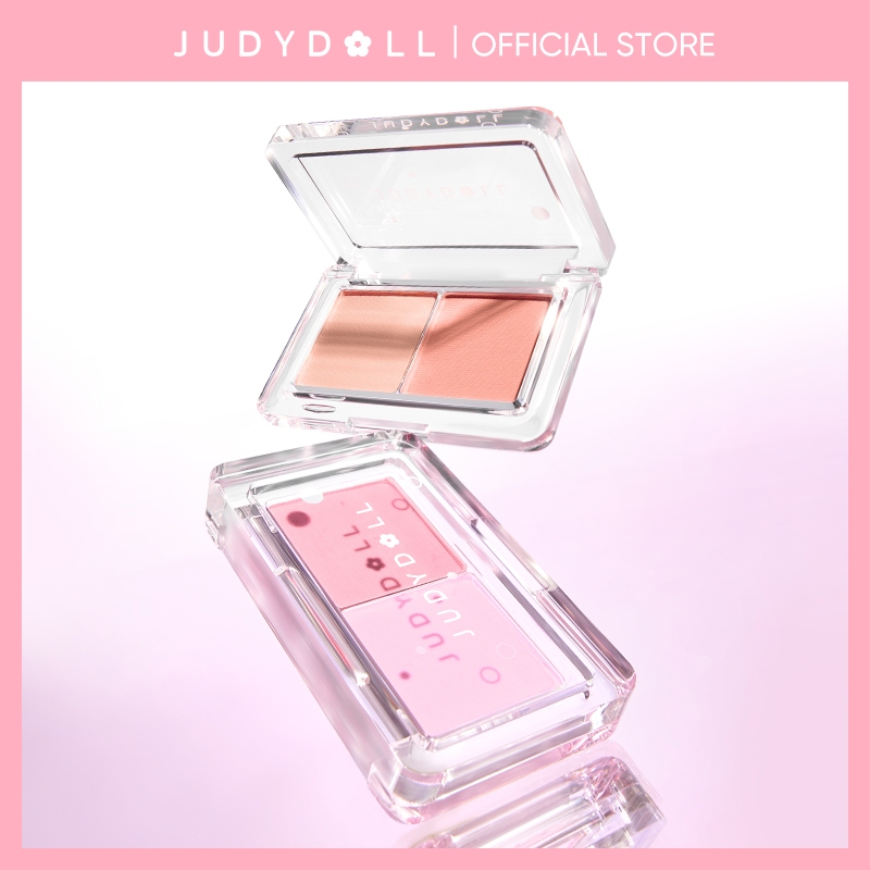 Judydoll Blush Palette Duos Creamy สําหรับผู้เริ่มต้น Matte Powder เครื่องสําอาง Face Cheeks 6g
