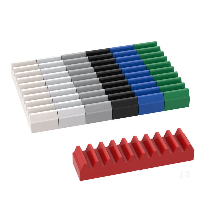 Moc 10PCS 3743 เกียร์ Rack 1×4 Building Blocks ชุดการศึกษาประกอบอิฐอนุภาคปริศนา DIY ของเล่นเด็กวันเกิดเด็กของขวัญ
