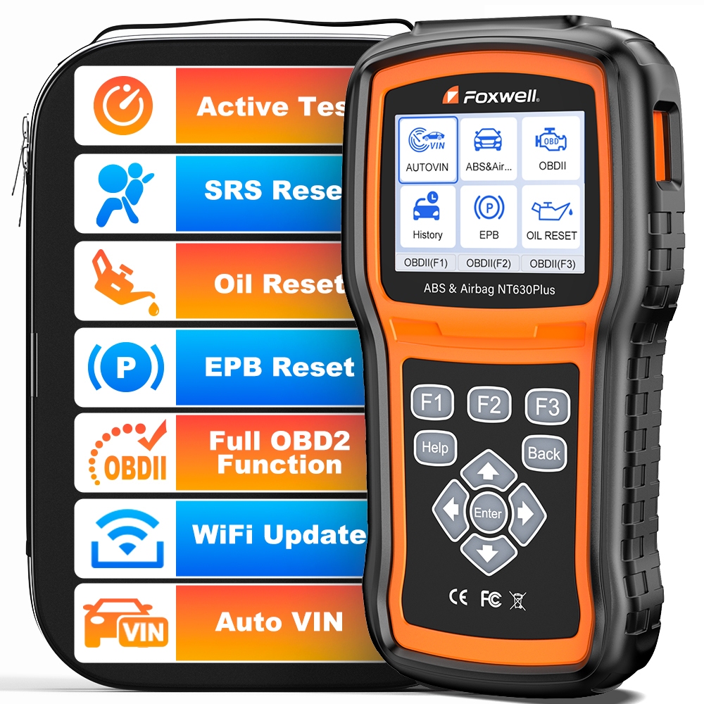 Foxwell NT630 Plus OBD2 เครื่องสแกนเนอร์OBD 2 ABSถุงลมนิรภัยSRS SAS Crash Dataรีเซ็ตอัตโนมัติODB2 เครื่องมือวินิจฉัยรถยนต์OBD Scanner