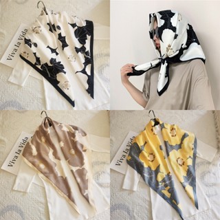 90ซม ผ้าพันคอผ้าคลุมไหล่ ผ้าโพกหัวมุสลิม ผ้าพันคอไหมพรม ผ้าพ…