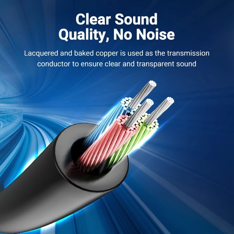 Jasoz Audio Extension Cable Male To Female Aux Jack Support Mic 3.5Mm Headphone For Mp3 Mp4 Player