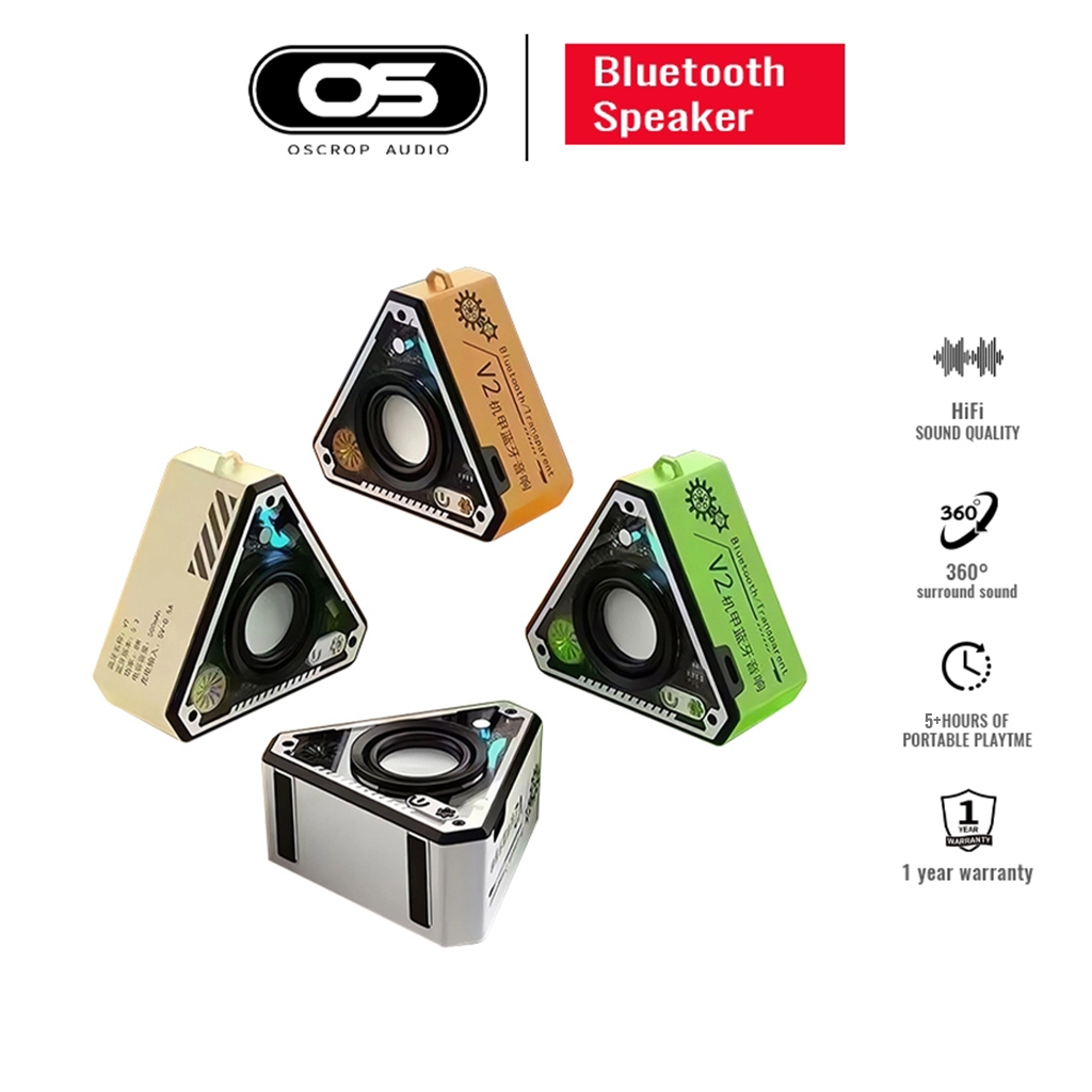 【รับประกัน 1 ปี】ใหม่ล่าสุด ลำโพงบลูทูธ V2 ขนาดเล็กมินิ พกพา ใช้งานกลางแจ้ง จับคู่ลำโพง ซับวูฟเฟอร์ไร้สาย Bluetooth