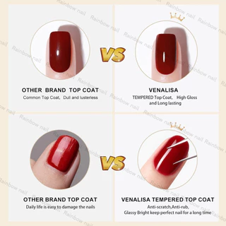 ของแท้ 100% Venalisa ไพรเมอร์(ไม่ต้องอบ) รองพื้น ท็อปเคลือบเงา ท็อปกระจก เคลือบเงา ท็อปเคลือบด้าน