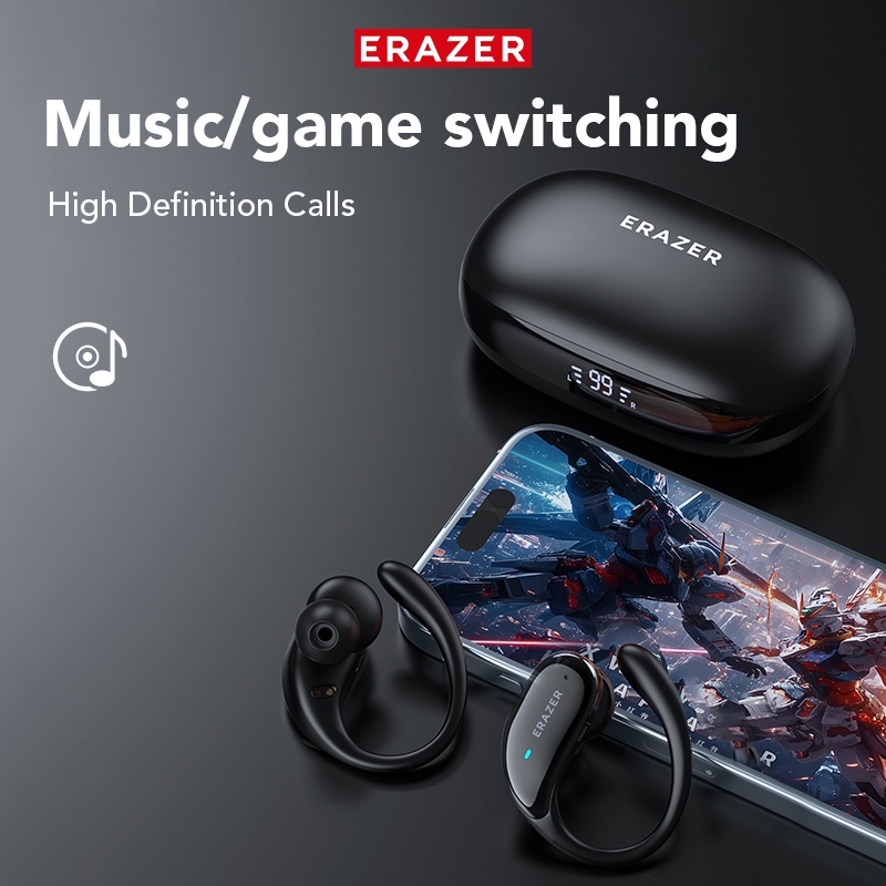 ERAZER XT80 Pro หูฟังไร้สายบลูทูธ 5.4 OWS หูฟังบลูทูธหูฟังกีฬากันน้ํา HiFi ไมโครโฟนลดเสียงรบกวน