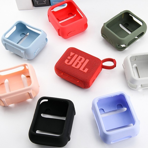 เคสซิลิโคนกันน้ำสำหรับลำโพง JBL GO 4 พร้อมคาราบิเนอร์เข้าถึงง่าย