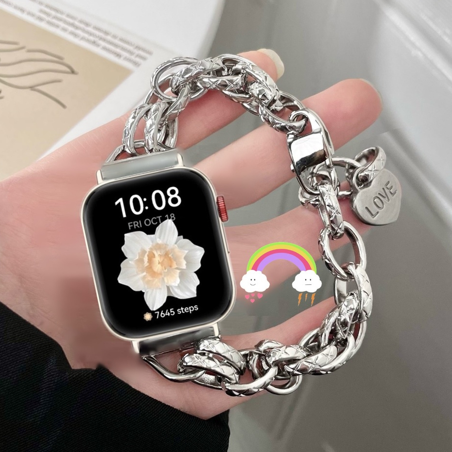 Punk Love Punk Love Chain huawei watch fit 3 สาย Bracelet Huawei watch Fit 4 สาย Metal Huawei watch 