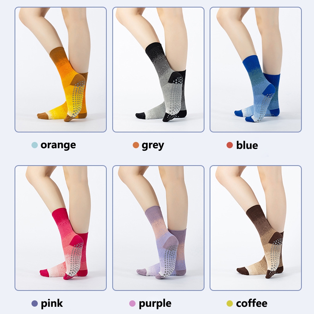 Starry Sky Gradient ผ้าฝ้ายกลางลูกโยคะ Pilates ถุงเท้าการฝึกอบรมฟิตเนสป้องกันการลื่น