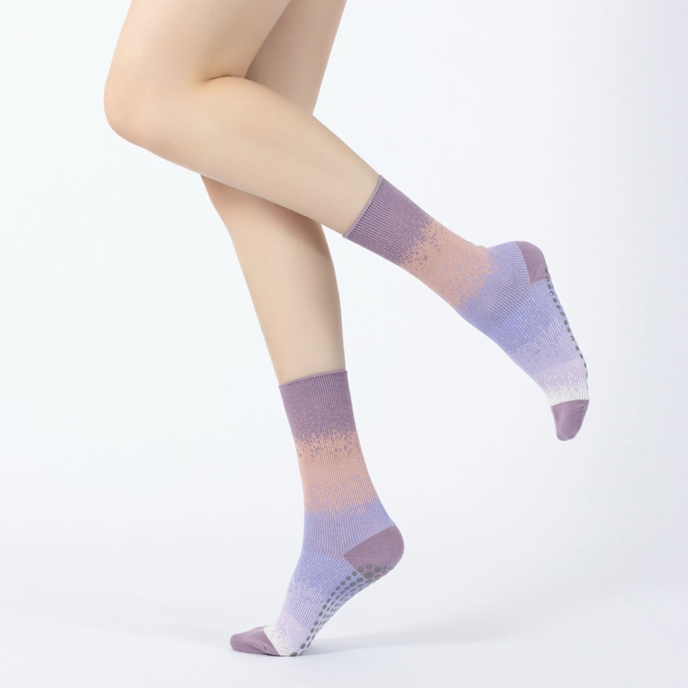 Starry Sky Gradient ผ้าฝ้ายกลางลูกโยคะ Pilates ถุงเท้าการฝึกอบรมฟิตเนสป้องกันการลื่น