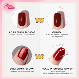 【พร้อมส่ง】ของแท้ 100% Venalisa เบส ท็อป เบสเจลทาเล็บ ท็อปเจล เคลือบเล็บเจล เบสโค้ท ท็อปโคทเล็บ 12ml