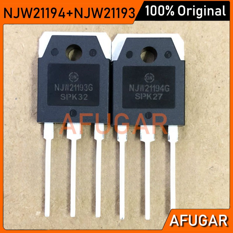 2 คู่ (2 ชิ้น 4 ชิ้น NJW21193G + 2 ชิ้น NJW21194G ) NJW21193/21194 TO-3P 16A 250V 200W NPN PNP Silic