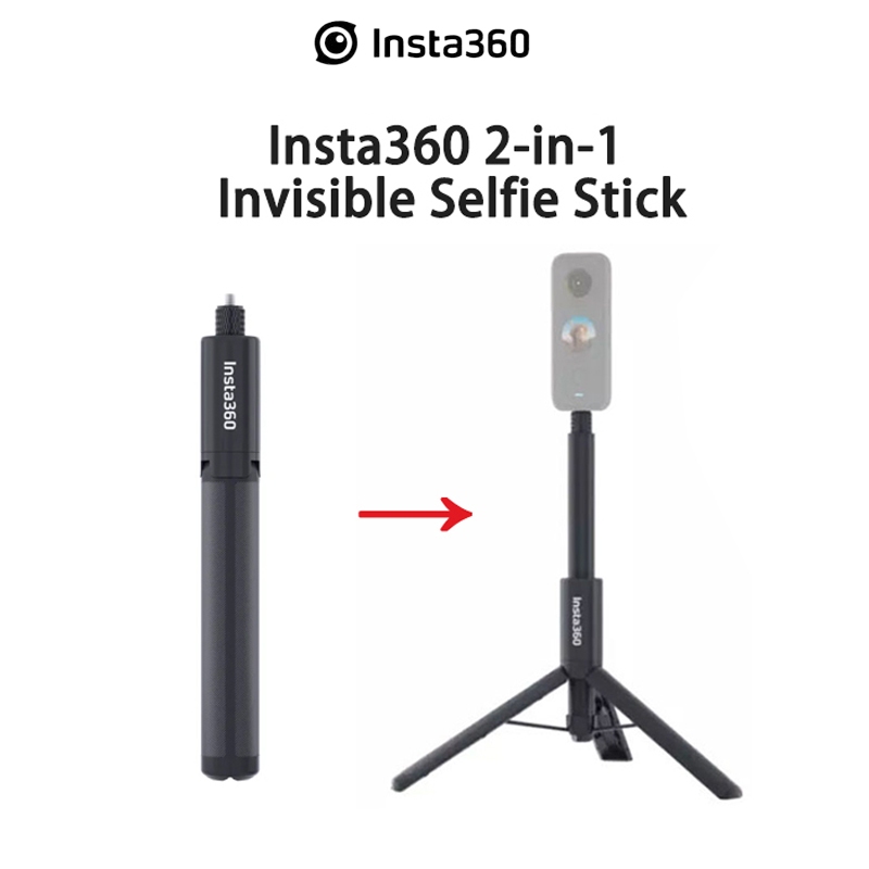 Originalinsta360 2-in-1 ไม้เซลฟี่ที่มองไม่เห็น + ขาตั้งกล้องสําหรับ insta360 Ace/Ace Pro/Ace Pro 2 /X5/ONE X3/ X4/ RS //GO 3S/GOPRO 13 อุปกรณ์เสริม
