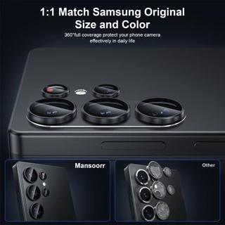 WSKEN สำหรับ Samsung Galaxy S25 Ultra ตัวป้องกันเลนส์กล้อง, [เกรดทหารแตก] [การดูดซับที่แข็งแกร่ง] โลหะผสมเคลือบแหวนโลหะแก้วตัวป้องกันหน้าจอกล้องสำหรับ Galaxy S25 Ultra