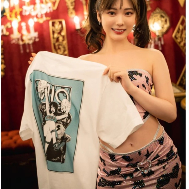 ((คลังสินค้าพร้อมผ้าฝ้ายแท้) Ishikawa Mio Photo Photo Casual เสื้อยืดแขนสั้นผู้ชายผู้หญิง