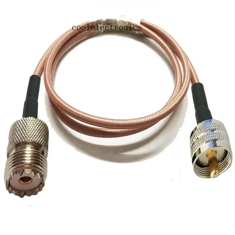 1 PC RG142 สาย UHF pl259 ชาย UHF so239 หญิง RF Crimp Coax Pigtail Connector สาย 10/15/20/30/50 ซม.1/2/3/5 M