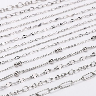 1เมตรสแตนเลสโซ่สร้อยข้อมือสร้อยคออุปกรณ์เสริม ทําเอง แฟชั่นเ…