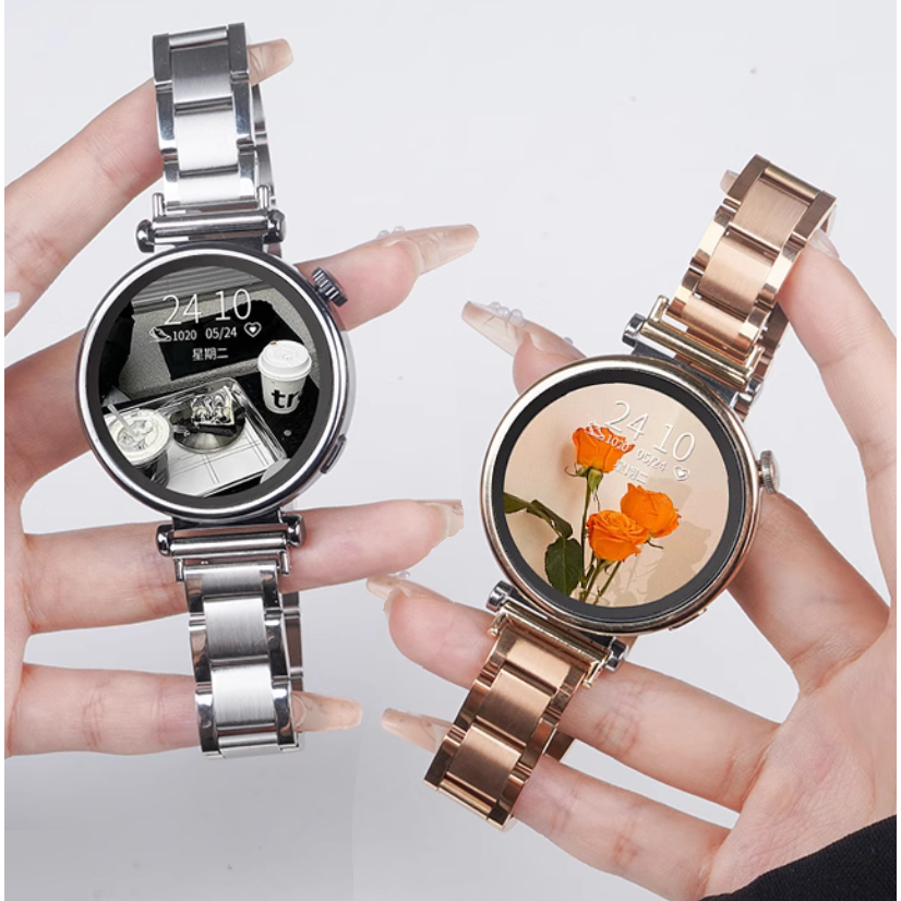 Stainless steel Strap For สาย Huawei watch GT 6 Strap Huawei watch gt 5 Strap GT6 / GT4/ GT2 pro GT2E GT3 Huawei Watch GT 4 สาย Huawei GT 6 Strap Amazfit Bip 5 / Amazfit Bip 3 pro Strap Amazfit bip u pro GTS2 GTS3 Amazfit GTS 4 mini Galaxy Watch 7 Strap
