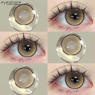Eyeshare เลนส์สี PRAGUE สีสันโดดเด่นแต่ไม่รุนแรง สีฟ้า ปริมาณน้ำ40% BC8.5 รายปี ค่าสายตา0.00 2ชิ้น