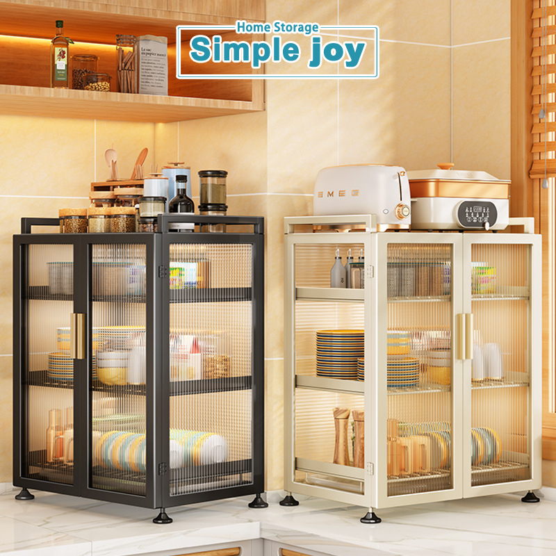 Simplejoy ตู้เก็บจาน 3/4 ชั้น ชั้นวางจานติดตั้งง่าย ไม่ต้องเจาะผนัง เพิ่มพื้นที่จัดเก็บในครัว