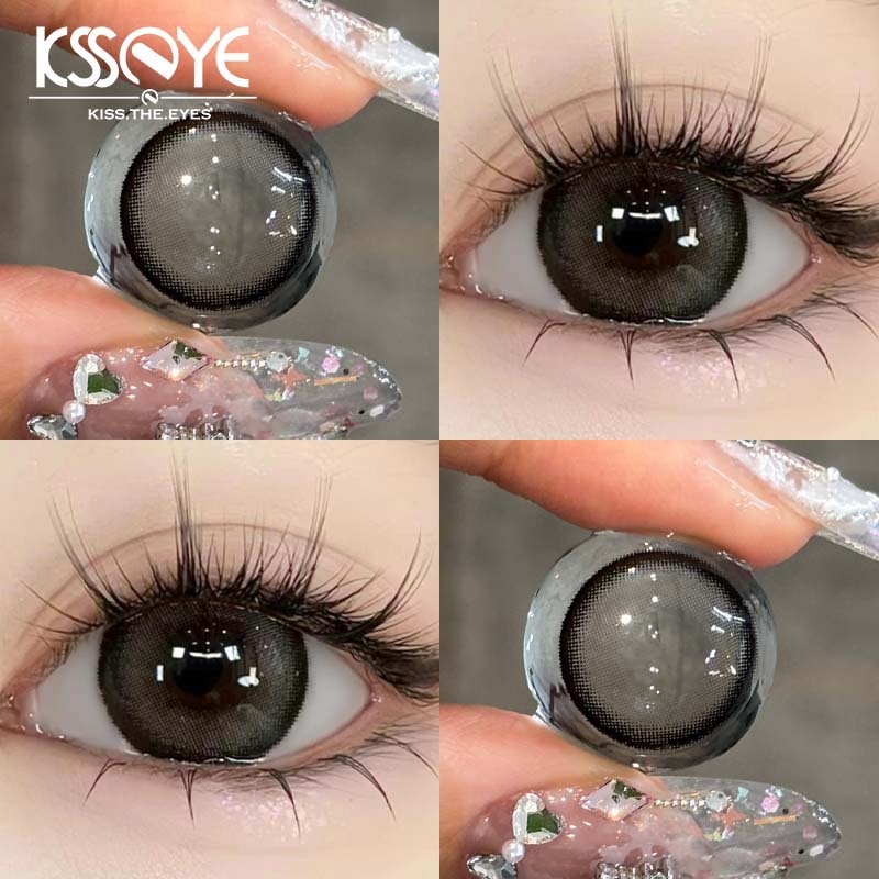 Doll Eye&graded เลนส์KSEYE คอนแทคเลนส์สี 2 ชิ้น Black Berry Pro 14.5 มม.ตาโต 1 วันใช้ Softlens WT:40%