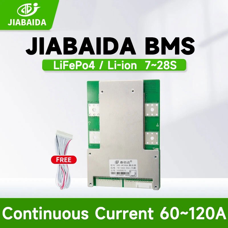 Jbd BMS 8S 14S 16S 17S 20S 24S Lifepo4 Li-ion 12V 24V 36V 48V jaibaida BMS Balance 80A 100A 120A