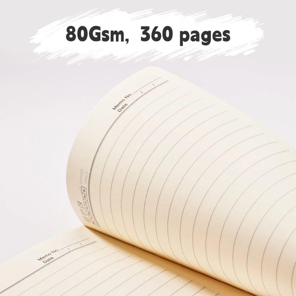 สมุดโน๊ต A5 กระดาษ 100GSM ปกหนัง PU 360 หน้า ถนอมสายตา thumbnail 5