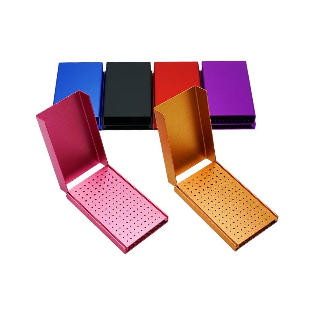 1 ชิ้นทันตกรรม 152 หลุม Burs ทําความสะอาดขาตั้ง Bur Holder Organizer Autoclave กล่องสูง/ต่ําความเร็ว