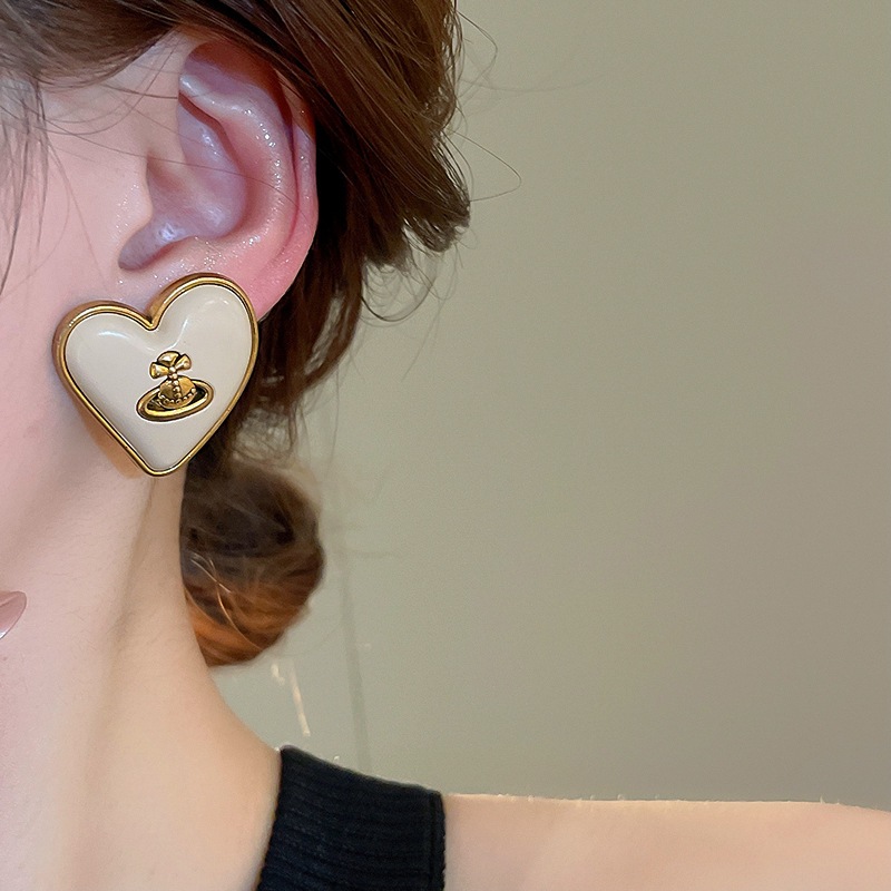 เข็มเงินย้อนยุครักดาวเคราะห์ดาวเสาร์ต่างหูหญิงซอกออกแบบต่างหูทั้งหมดแสงหรูหราความรู้สึกระดับสูงของต่างหูอารมณ์ - รูปที่ 5